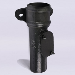 Rainwater Access Pipe Eared Classical Black Plus 100mm