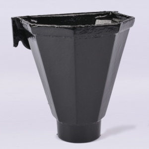 Rainwater Flat Head Classical Black Plus 100mm