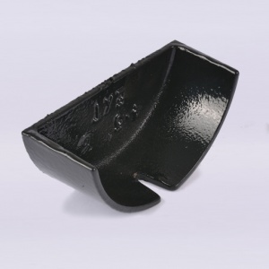 Half Round Stop End For Spigot Classical Black Plus